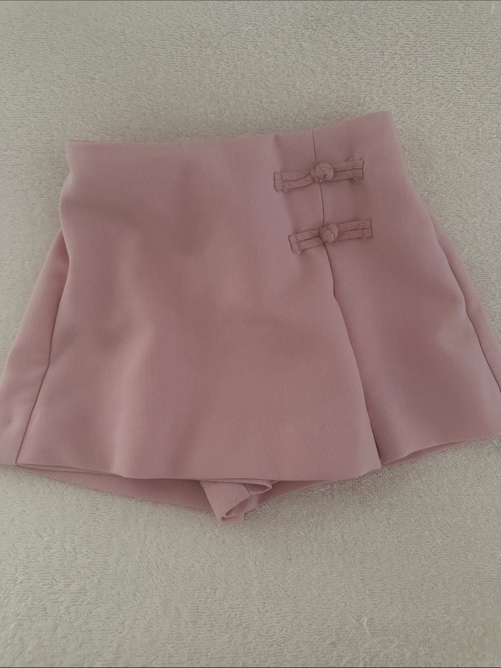 Zara Pale Pink Skort with Knot Accent